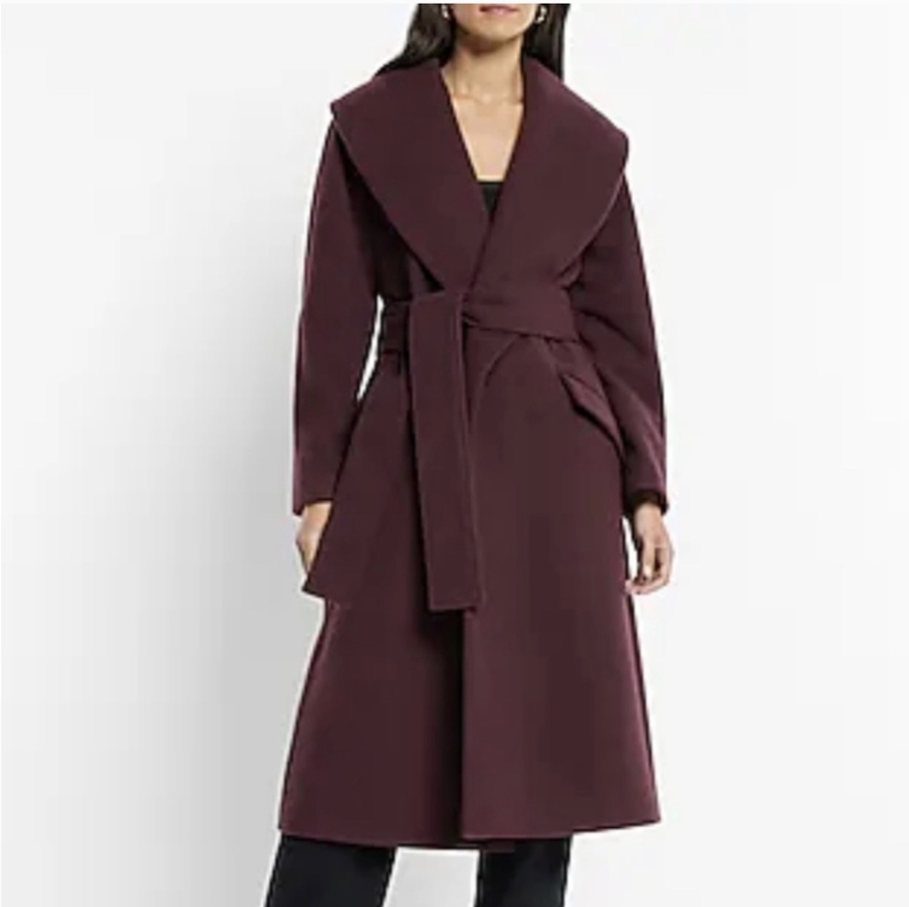 Express Conscious Edit Purple Coat